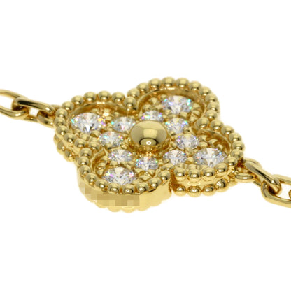 Van Cleef & Arpels 5P Vintage Alhambra Diamond Bracelet K18 Yellow Gold Ladies [Used]