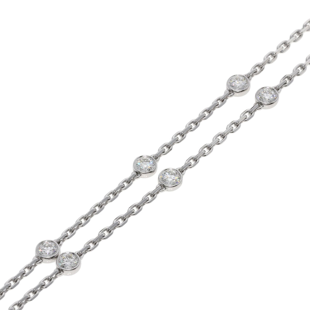 CARTIER Indian Mystery Diamond Necklace K18 White Gold Ladies [Used]