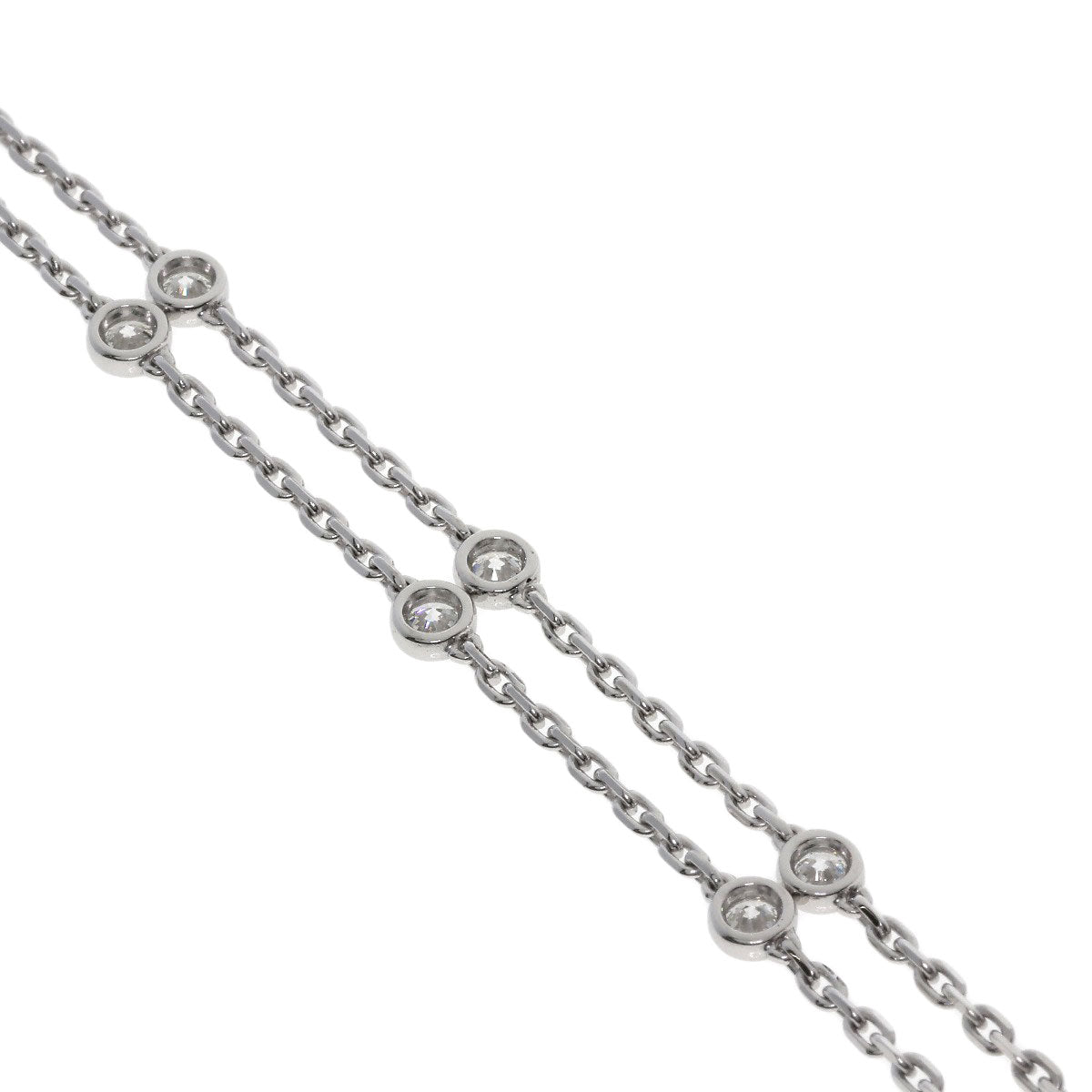 CARTIER Indian Mystery Diamond Necklace K18 White Gold Ladies [Used]