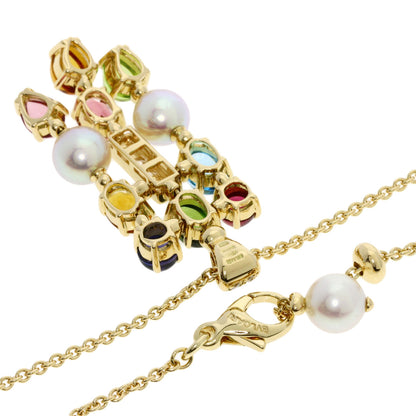 BVLGARI Allegra Multicolor Stone Necklace K18 Yellow Gold Ladies [Used]