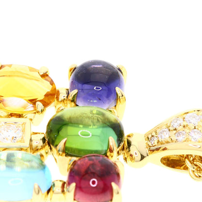 BVLGARI Allegra Multicolor Stone Necklace K18 Yellow Gold Ladies [Used]