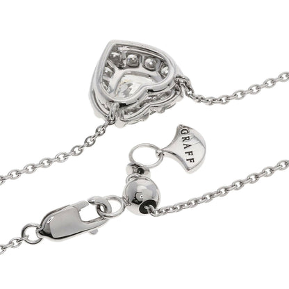 GRAFF Icon Heart Shape Diamond Necklace K18 White Gold Ladies [Used]