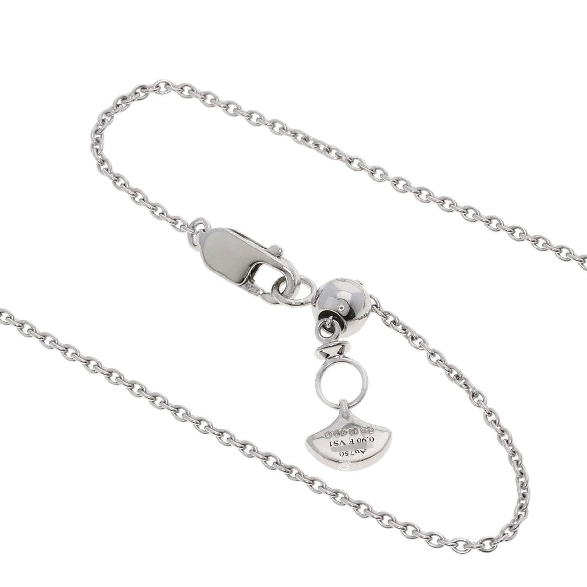 GRAFF Icon Heart Shape Diamond Necklace K18 White Gold Ladies [Used]