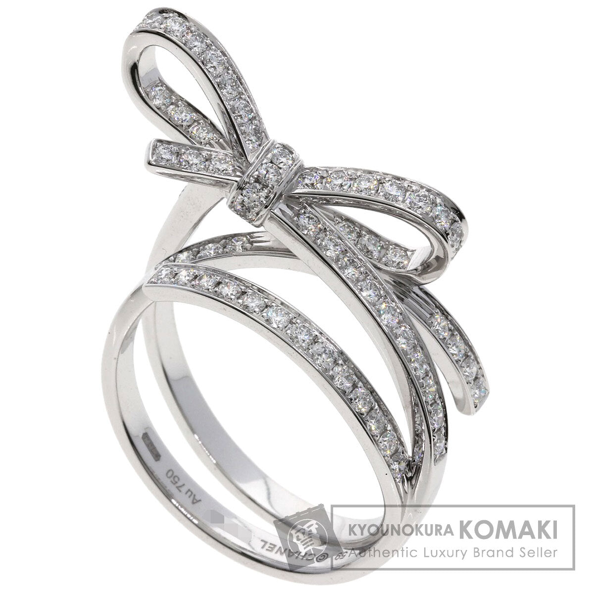 CHANEL Ruban de Chanel Diamond #59 Ring K18 White Gold Ladies [Used]
