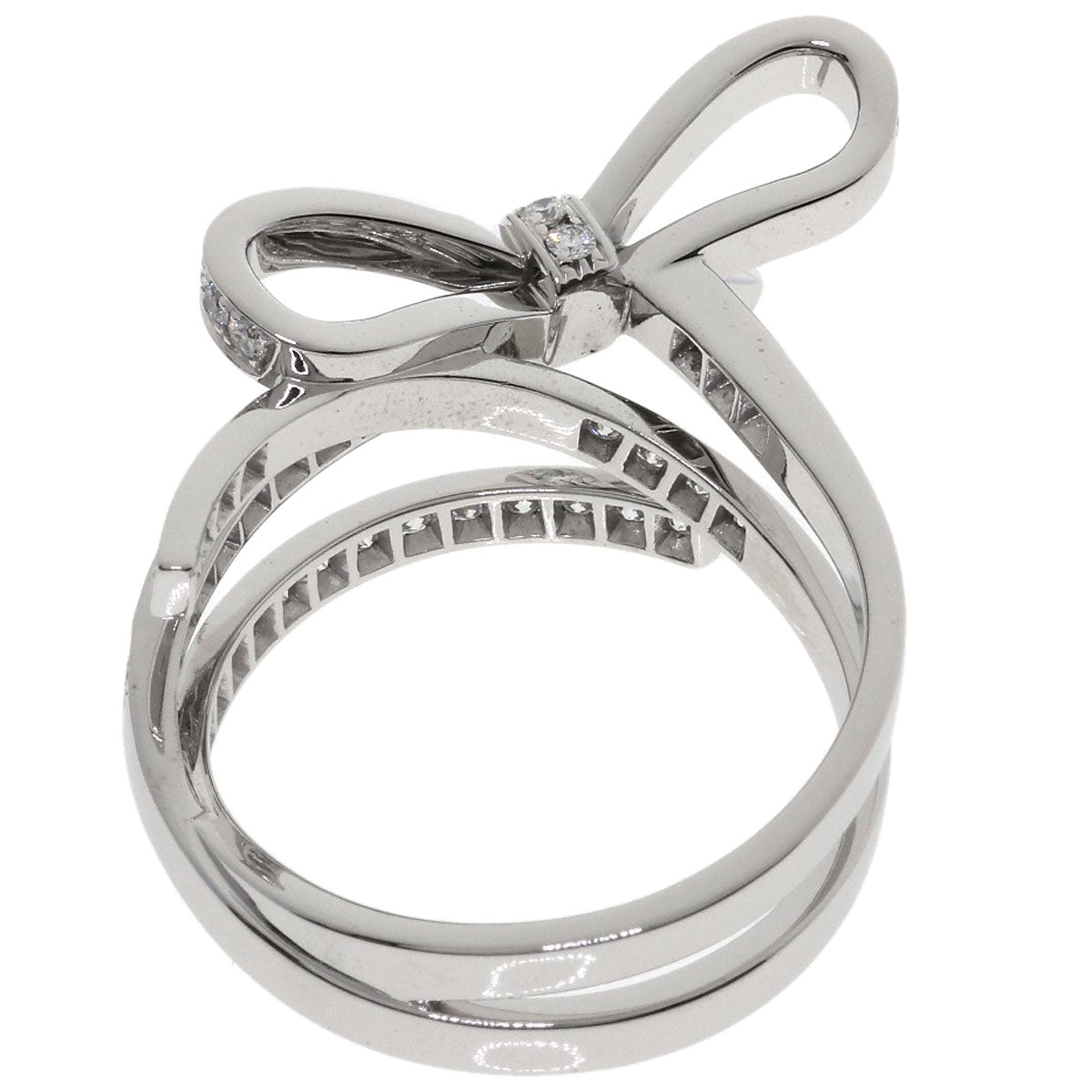 CHANEL Ruban de Chanel Diamond #59 Ring K18 White Gold Ladies [Used]
