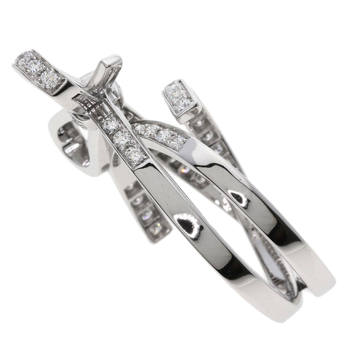 CHANEL Ruban de Chanel Diamond #59 Ring K18 White Gold Ladies [Used]