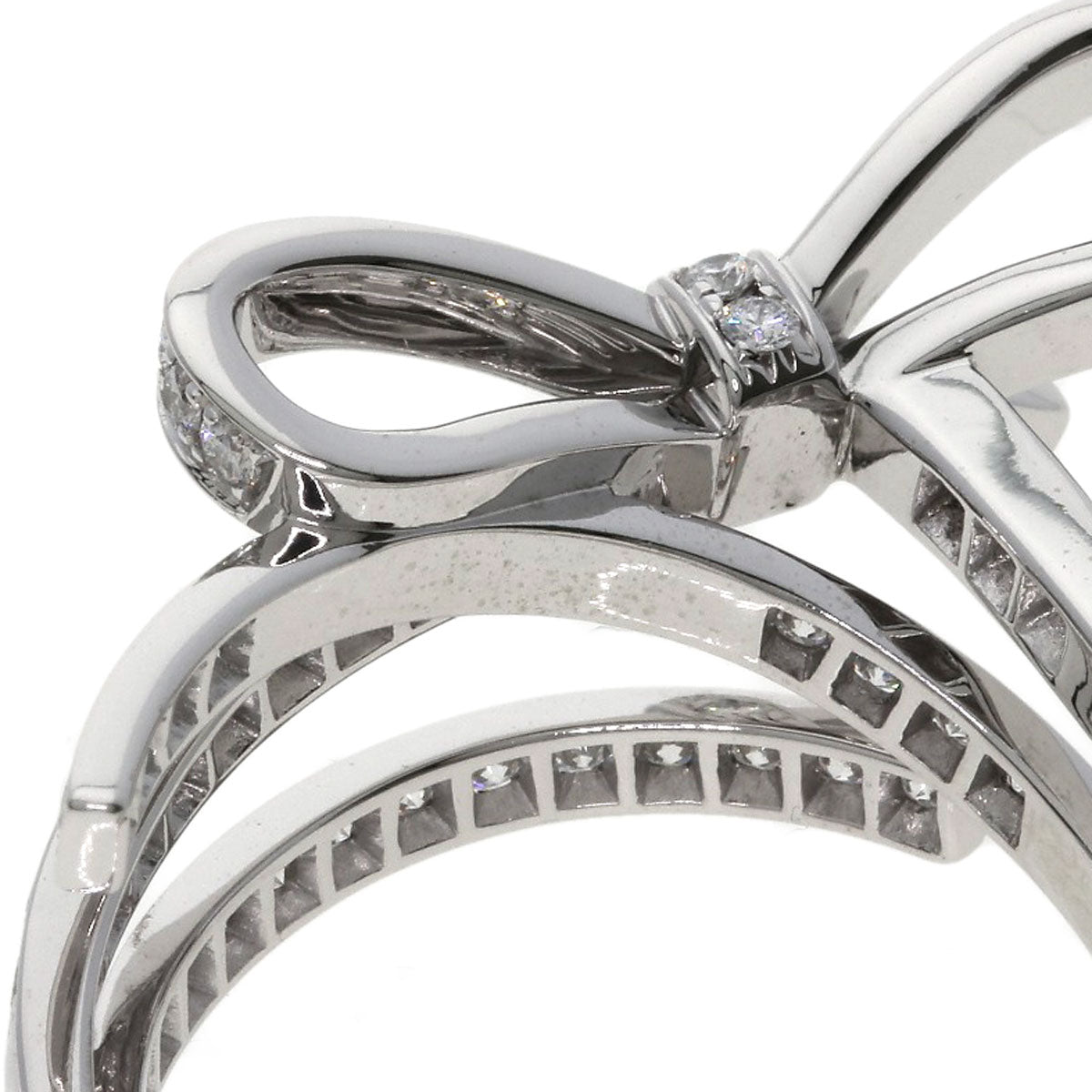 CHANEL Ruban de Chanel Diamond #59 Ring K18 White Gold Ladies [Used]