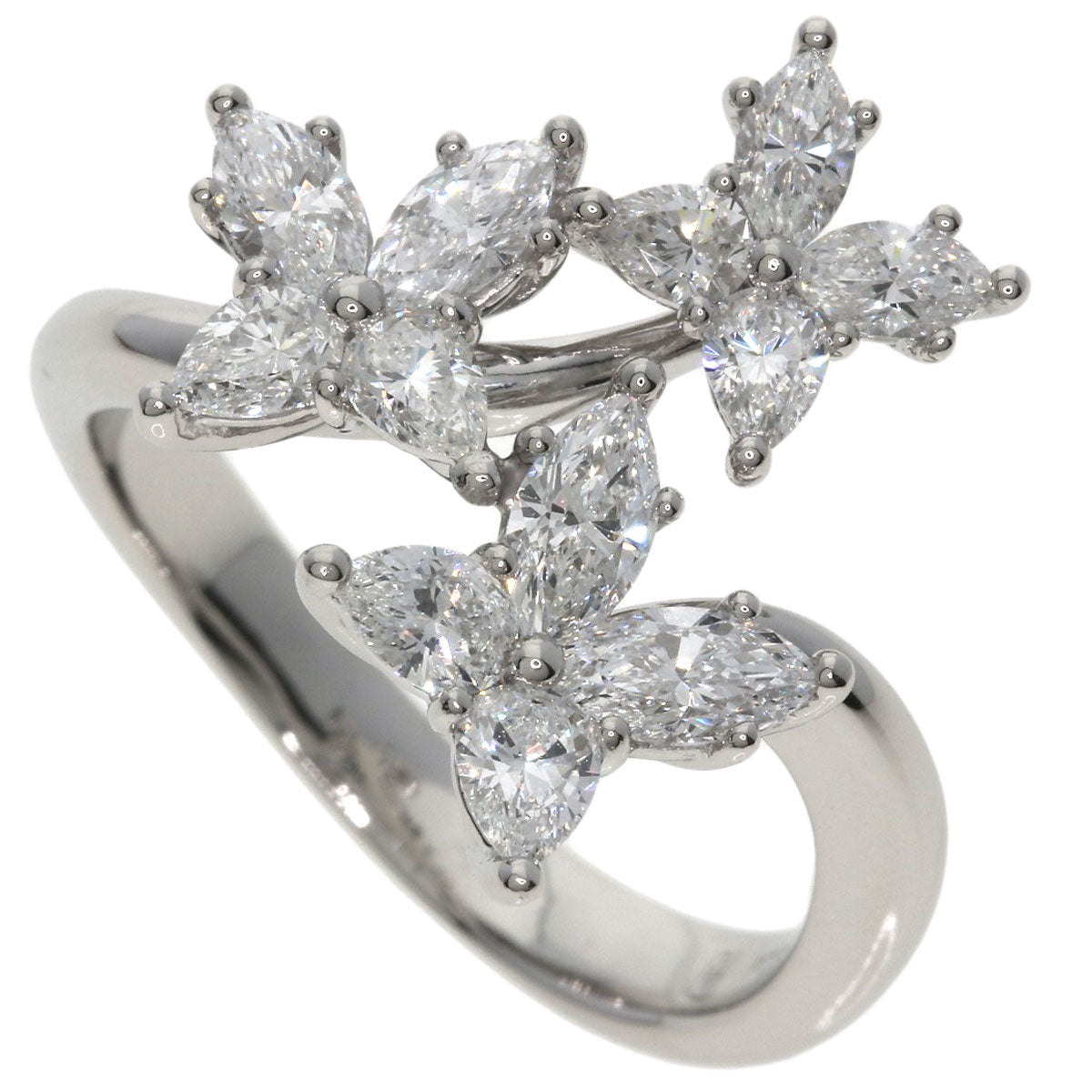 HARRY WINSTON Marquissa Triple Motif Diamond Ring Platinum PT950 Ladies [Used]