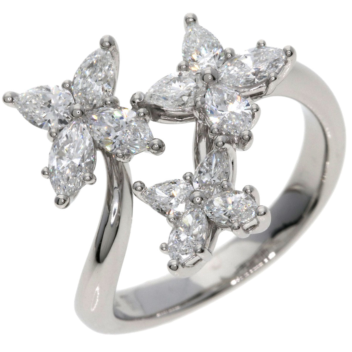 HARRY WINSTON Marquissa Triple Motif Diamond Ring Platinum PT950 Ladies [Used]
