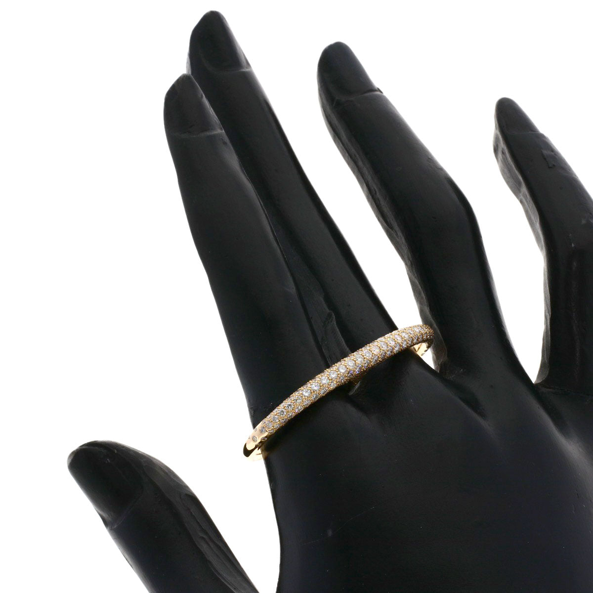 HERMES Shane Dunkle Punk Double Ring Diamond #54 Ring K18 Pink Gold Ladies [Used]
