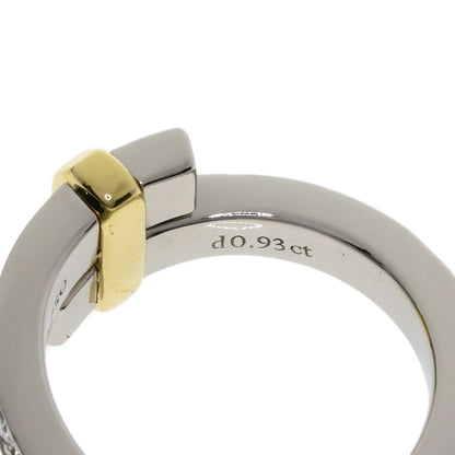 TIFFANY&Co. Edge Wide Bypass Diamond Ring Platinum PT950 18K Yellow GoldLadies [Used]
