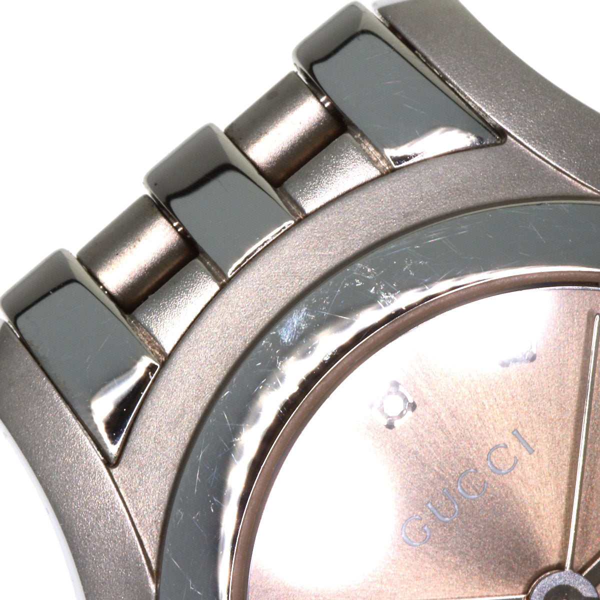 GUCCI 11P Diamond Watches 5500L Stainless Steel/Stainless Steel Ladies