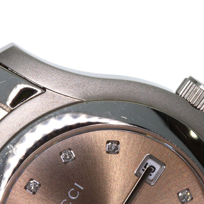 GUCCI 11P Diamond Watches 5500L Stainless Steel/Stainless Steel Ladies