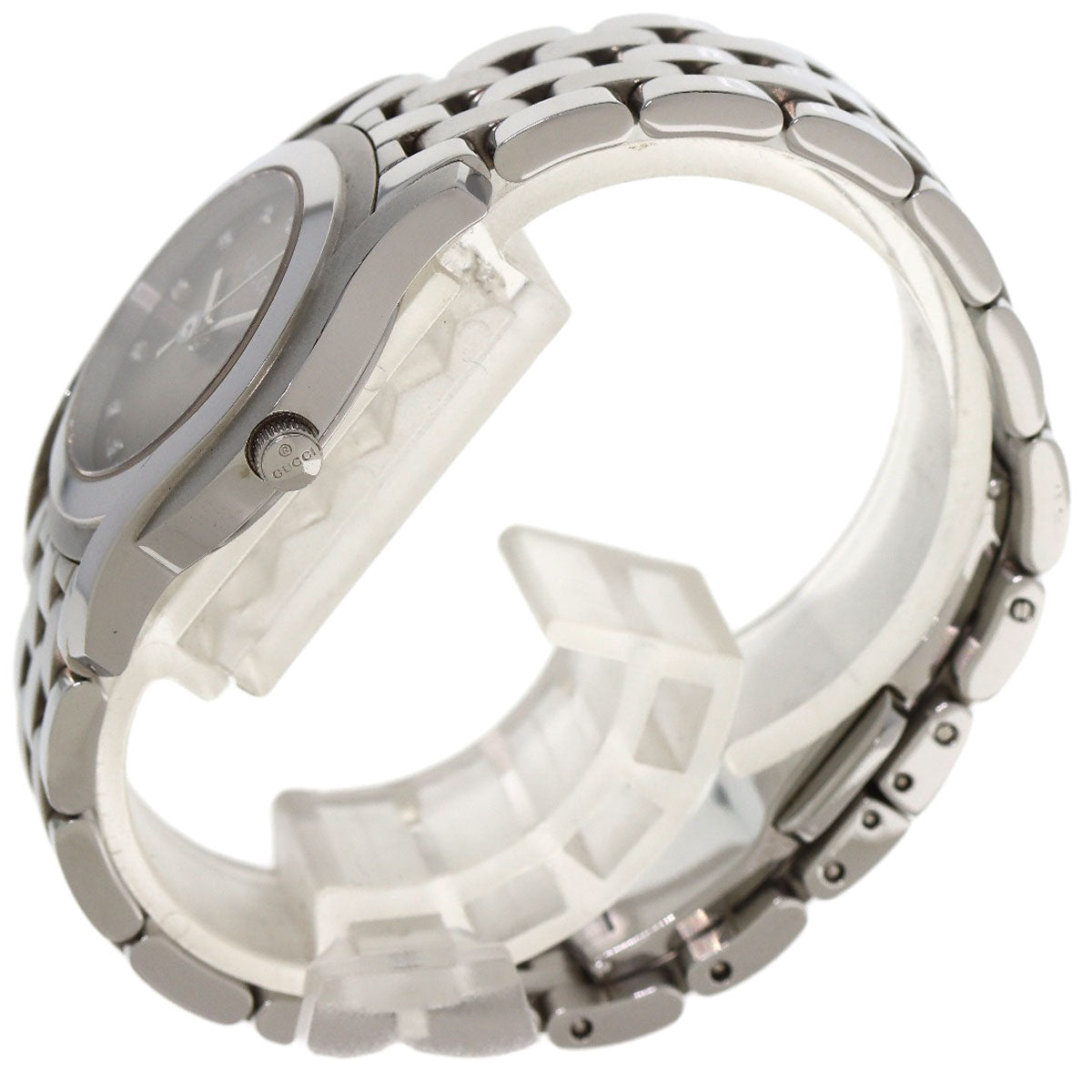 GUCCI 11P Diamond Watches 5500L Stainless Steel/Stainless Steel Ladies