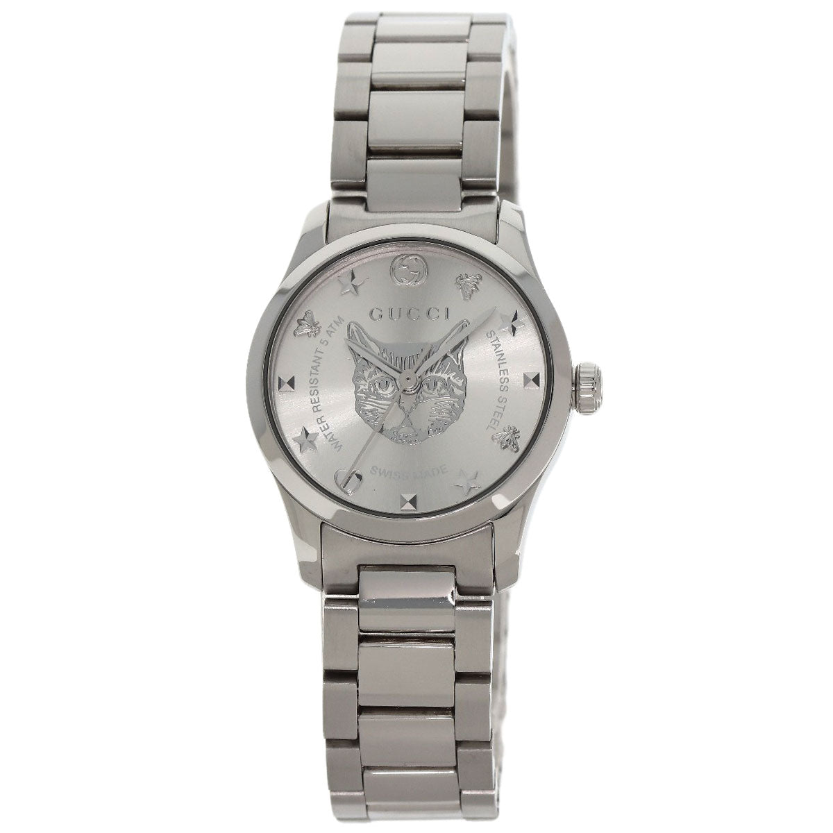 GUCCI G Timeless Cat Head 126.5 Watches YA126595 Stainless Steel/Stainless Steel Ladies