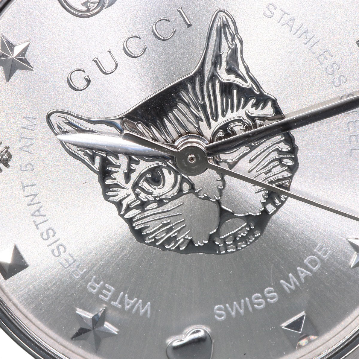 GUCCI G Timeless Cat Head 126.5 Watches YA126595 Stainless Steel/Stainless Steel Ladies