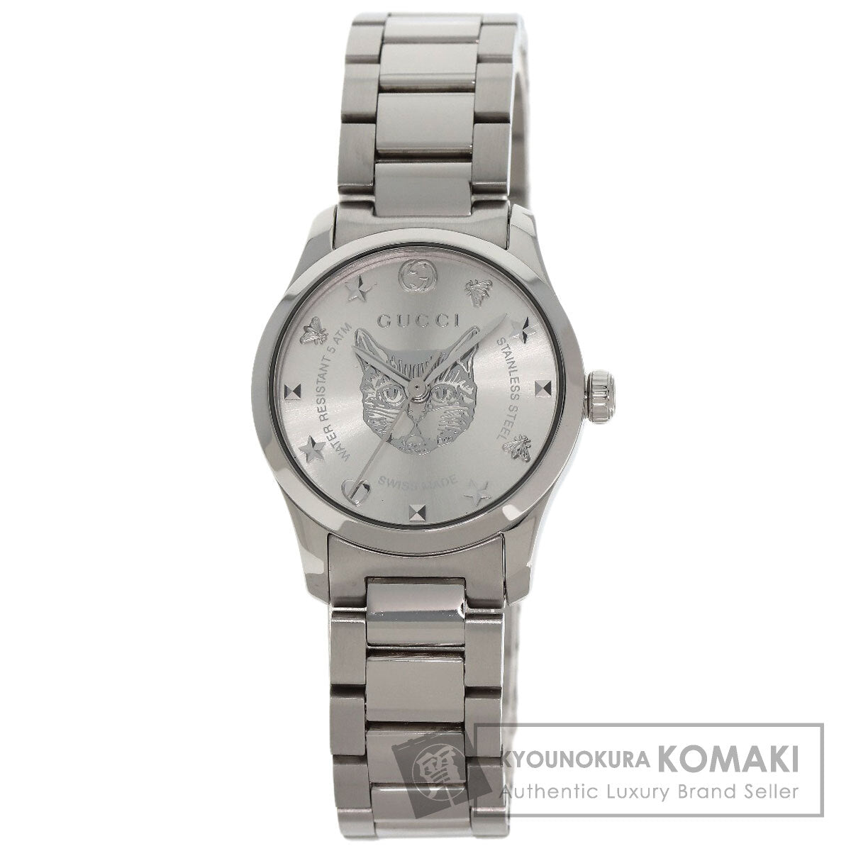 GUCCI G Timeless Cat Head 126.5 Watches YA126595 Stainless Steel/Stainless Steel Ladies