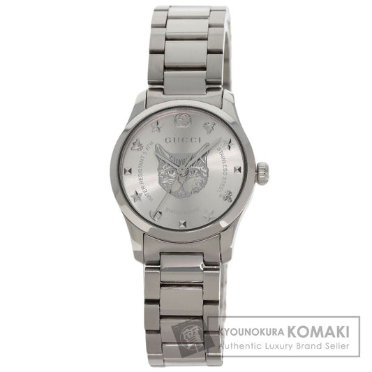 GUCCI G Timeless Cat Head 126.5 Watches YA126595 Stainless Steel/Stainless Steel Ladies