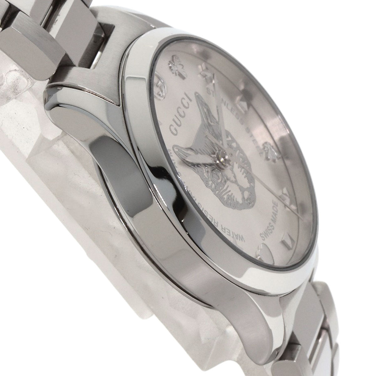 GUCCI G Timeless Cat Head 126.5 Watches YA126595 Stainless Steel/Stainless Steel Ladies