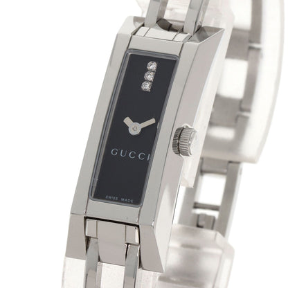 GUCCI 3P Diamond Watches YA110 Stainless Steel/Stainless Steel Ladies
