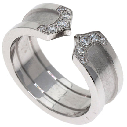 CARTIER C2 Ring SM Diamond #48 Ring K18 White Gold Ladies [Used]