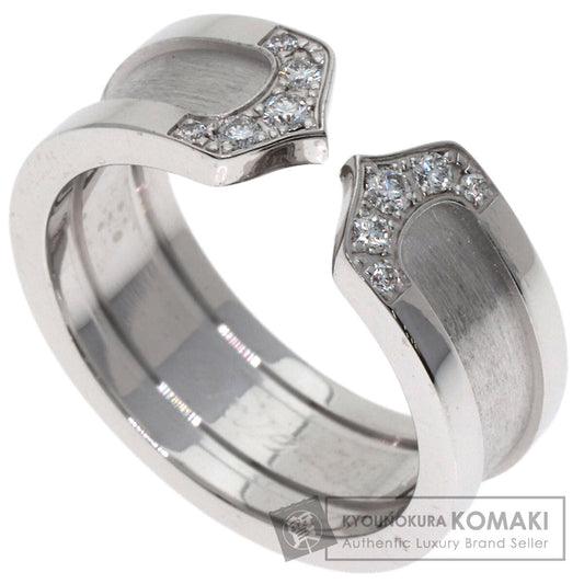 CARTIER C2 Ring SM Diamond #48 Ring K18 White Gold Ladies [Used]