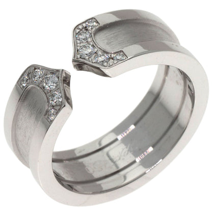 CARTIER C2 Ring SM Diamond #48 Ring K18 White Gold Ladies [Used]