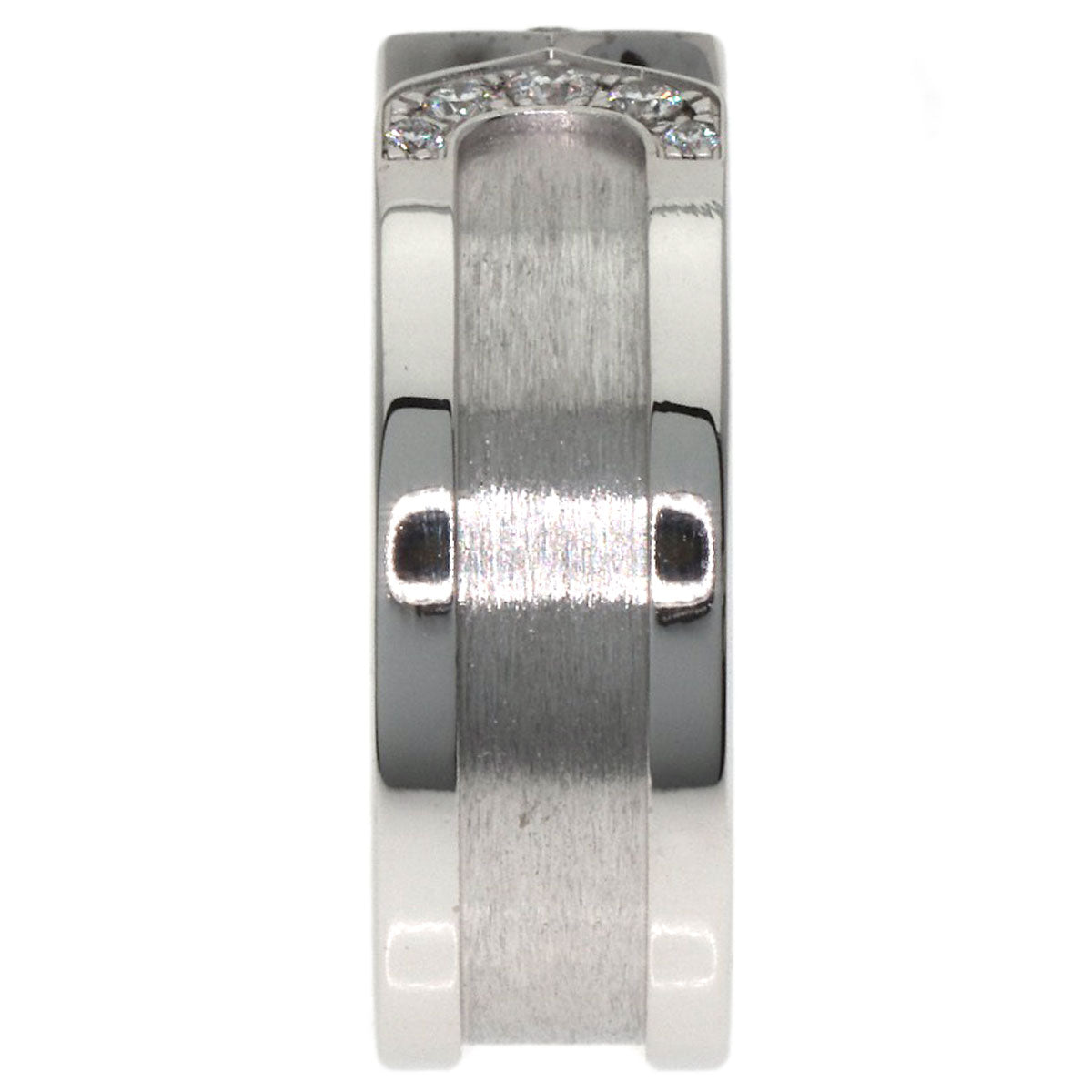 CARTIER C2 Ring SM Diamond #48 Ring K18 White Gold Ladies [Used]