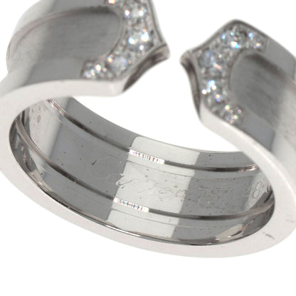 CARTIER C2 Ring SM Diamond #48 Ring K18 White Gold Ladies [Used]
