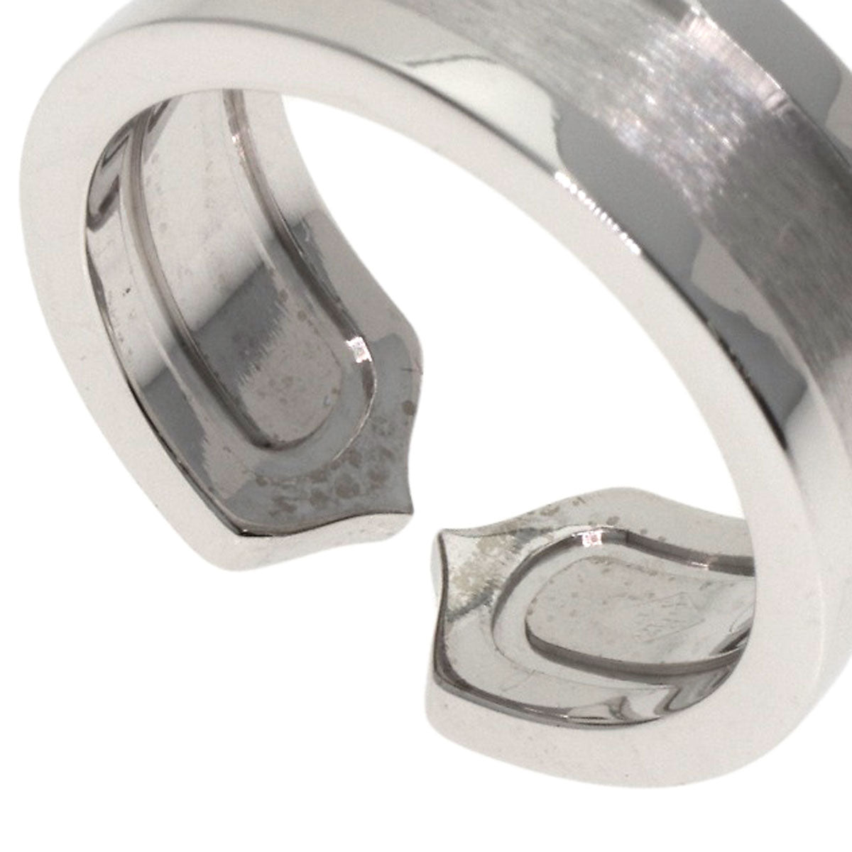 CARTIER C2 Ring SM Diamond #48 Ring K18 White Gold Ladies [Used]
