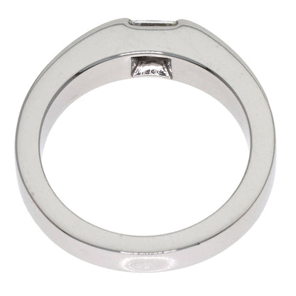 CARTIER Tank 1P Diamond #49 Ring K18 White Gold Ladies [Used]