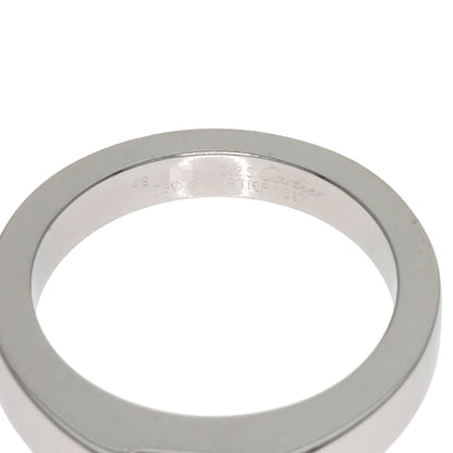 CARTIER Tank 1P Diamond #49 Ring K18 White Gold Ladies [Used]