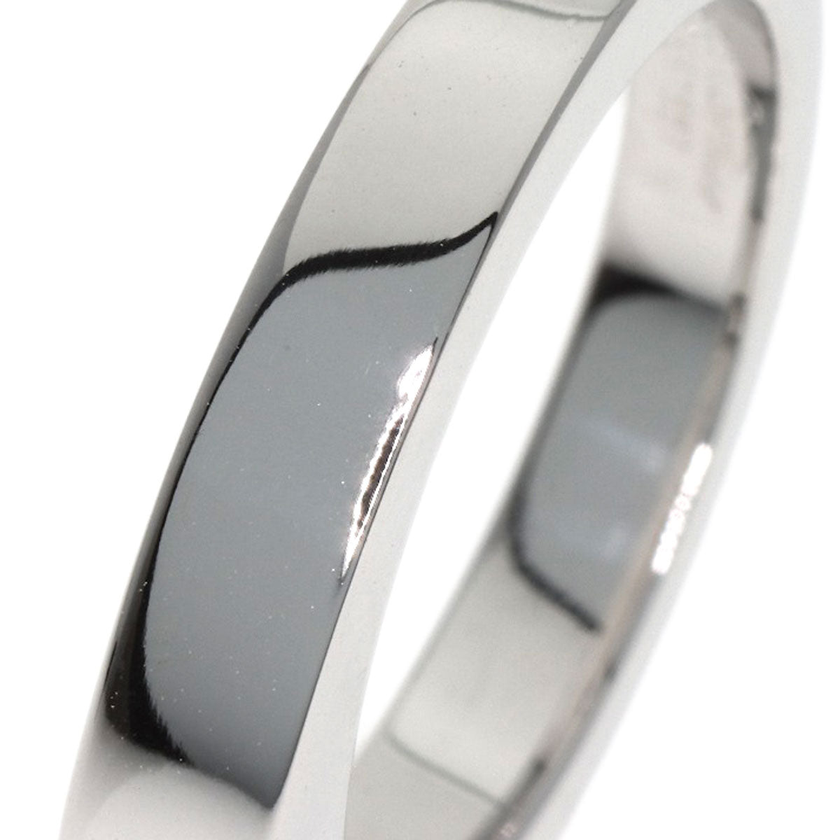 CARTIER Tank 1P Diamond #49 Ring K18 White Gold Ladies [Used]