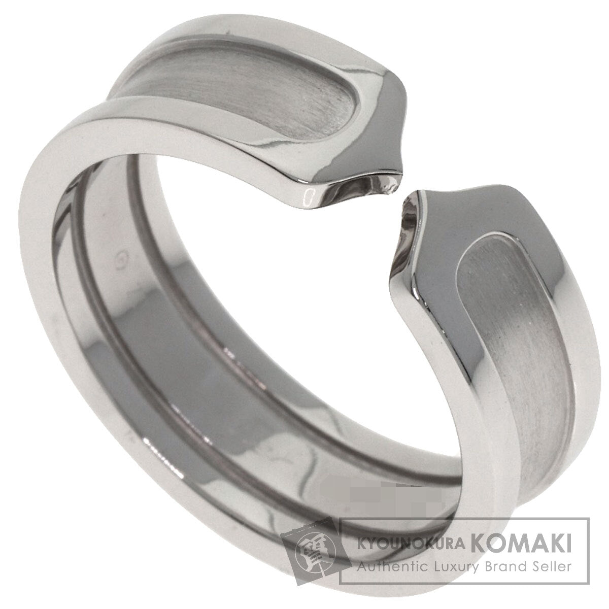 CARTIER C2 SM #57 Ring K18 White Gold Ladies [Used]