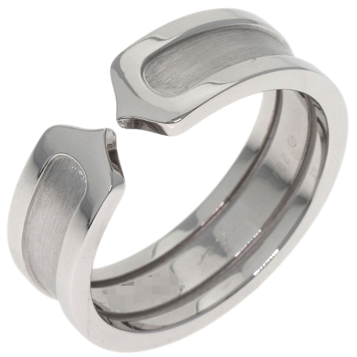 CARTIER C2 SM #57 Ring K18 White Gold Ladies [Used]