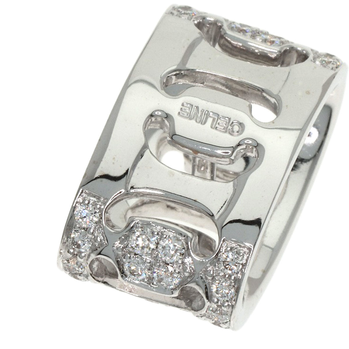 CELINE Diamond Pendant top K18 White Gold Ladies [Used]