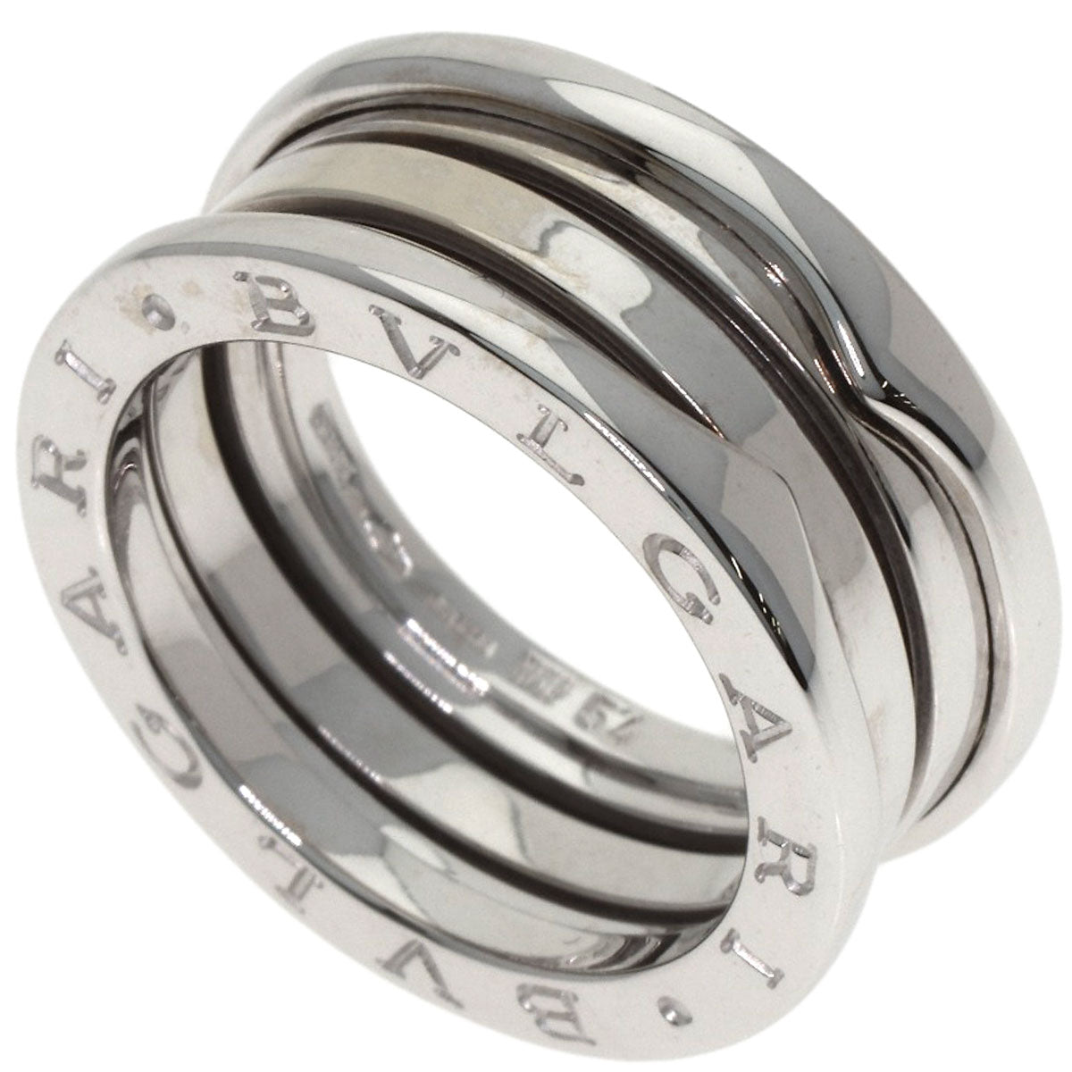 BVLGARI B.zero1 3 band #54 Ring K18 White Gold Ladies [Used]