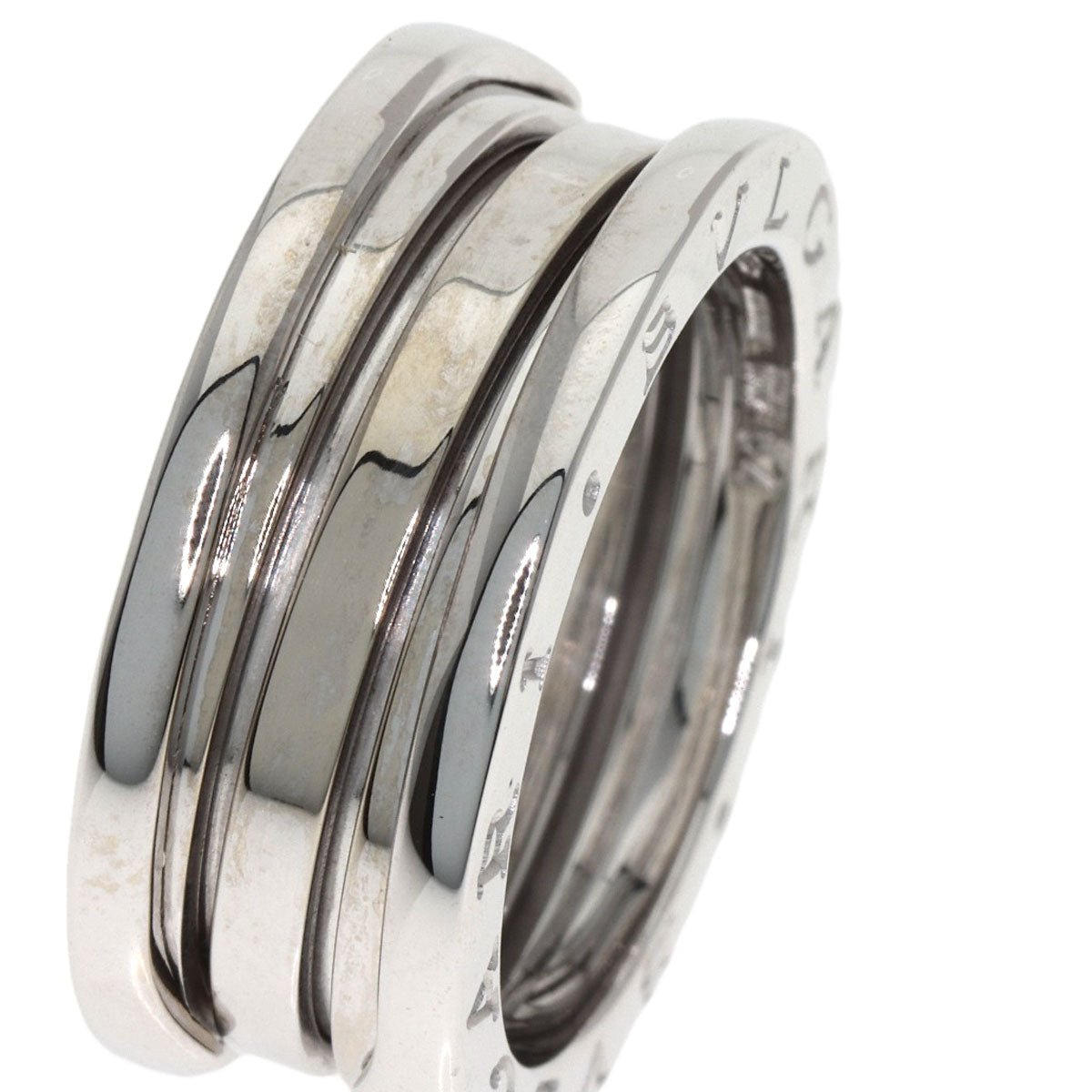 BVLGARI B.zero1 3 band #54 Ring K18 White Gold Ladies [Used]
