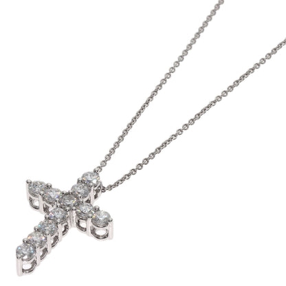 GRAFF Small cross diamond Necklace K18 White Gold Ladies [Used]