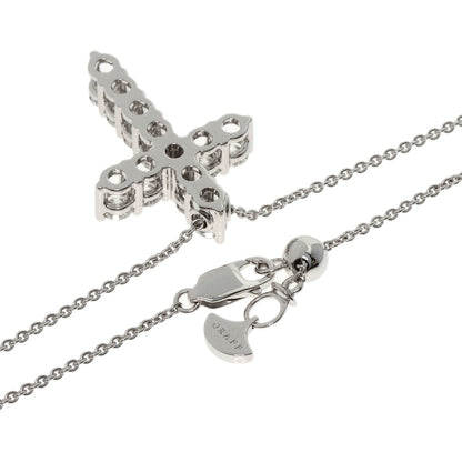 GRAFF Small cross diamond Necklace K18 White Gold Ladies [Used]