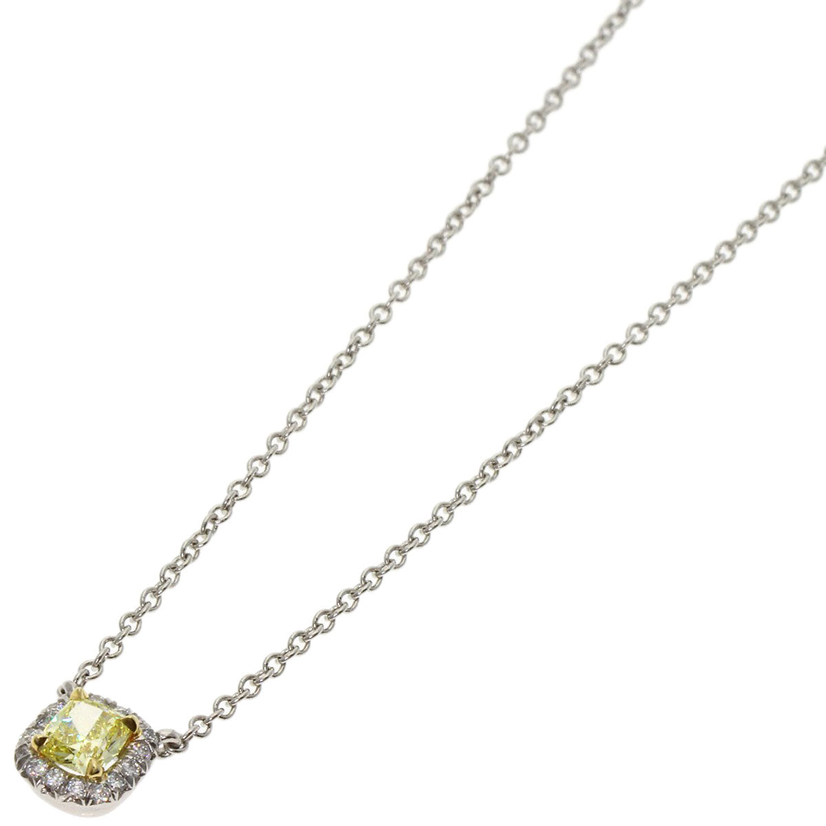 TIFFANY&Co. Soleste Yellow Diamond Necklace Platinum PT950 18K Yellow GoldLadies [Used]