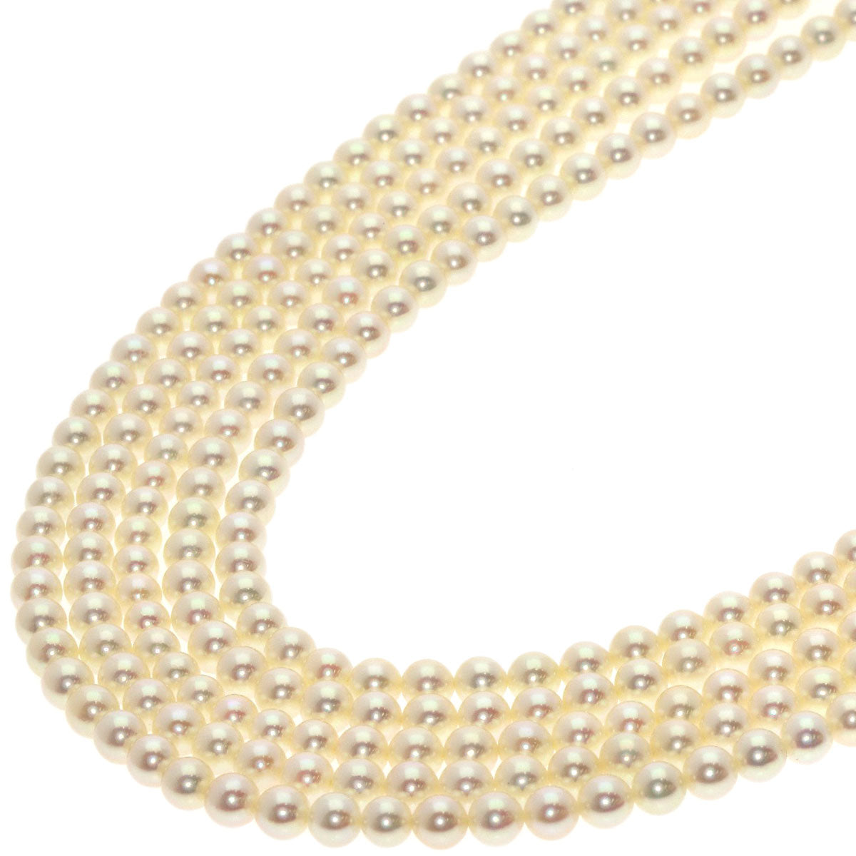 MIKIMOTO Baby Pearl Pearl 5-Row Necklace K18 Yellow Gold Ladies [Used]