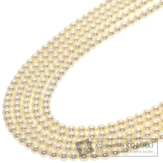 MIKIMOTO Baby Pearl Pearl 5-Row Necklace K18 Yellow Gold Ladies [Used]
