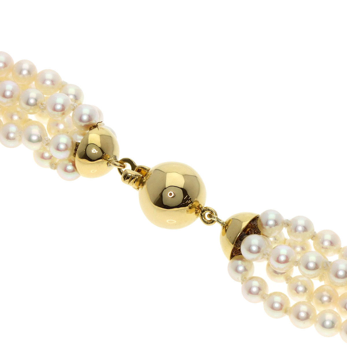 MIKIMOTO Baby Pearl Pearl 5-Row Necklace K18 Yellow Gold Ladies [Used]