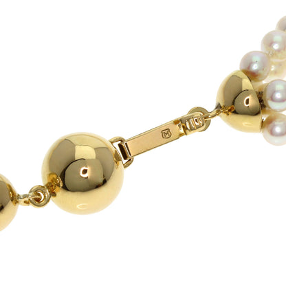 MIKIMOTO Baby Pearl Pearl 5-Row Necklace K18 Yellow Gold Ladies [Used]