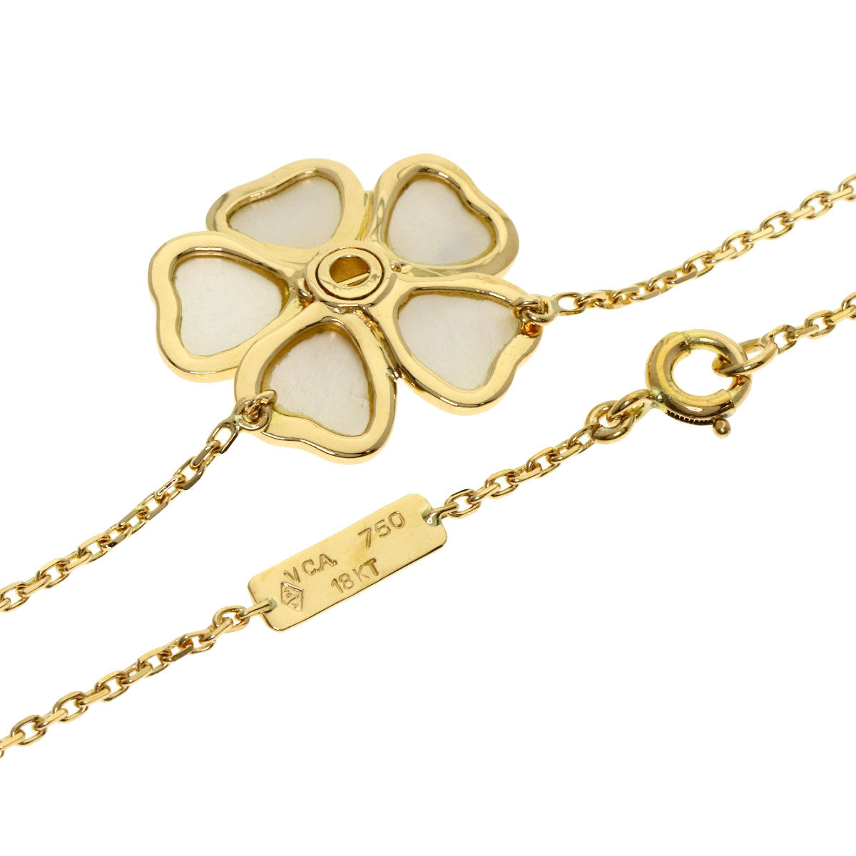 Van Cleef & Arpels Mini Naval Shell Necklace K18 Yellow Gold Ladies [Used]