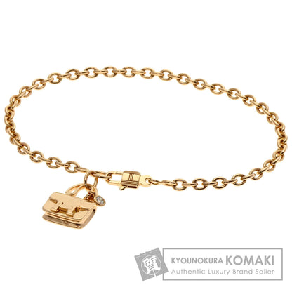 HERMES Constance 1P Diamond Bracelet K18 Pink Gold Ladies [Used]