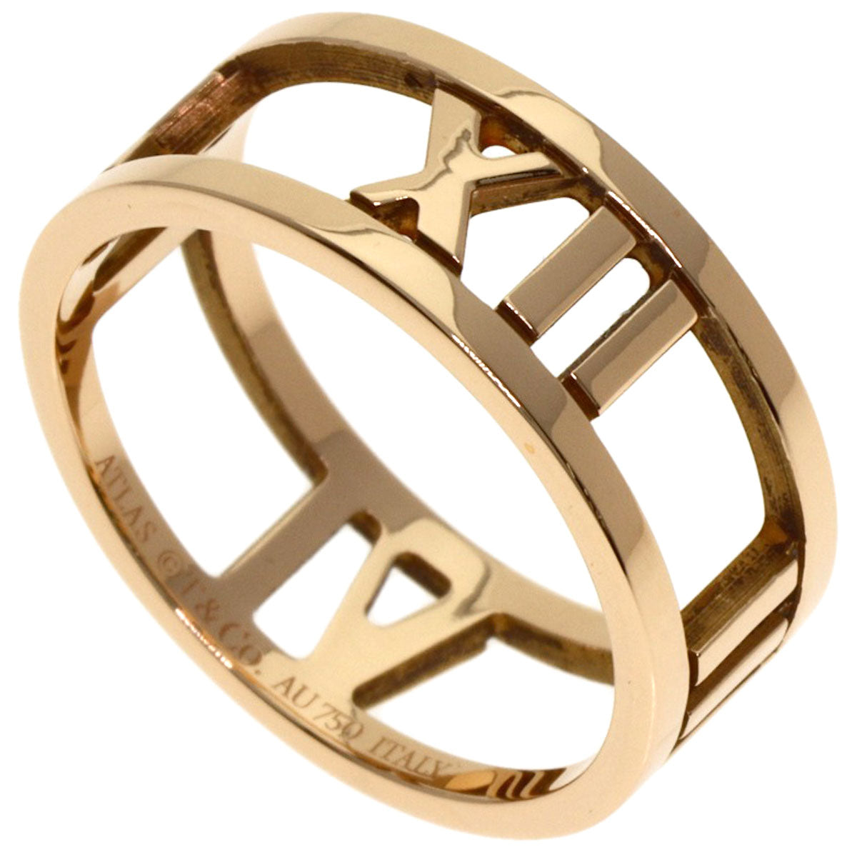 TIFFANY&Co. open atlas Ring K18 Pink Gold Ladies [Used]