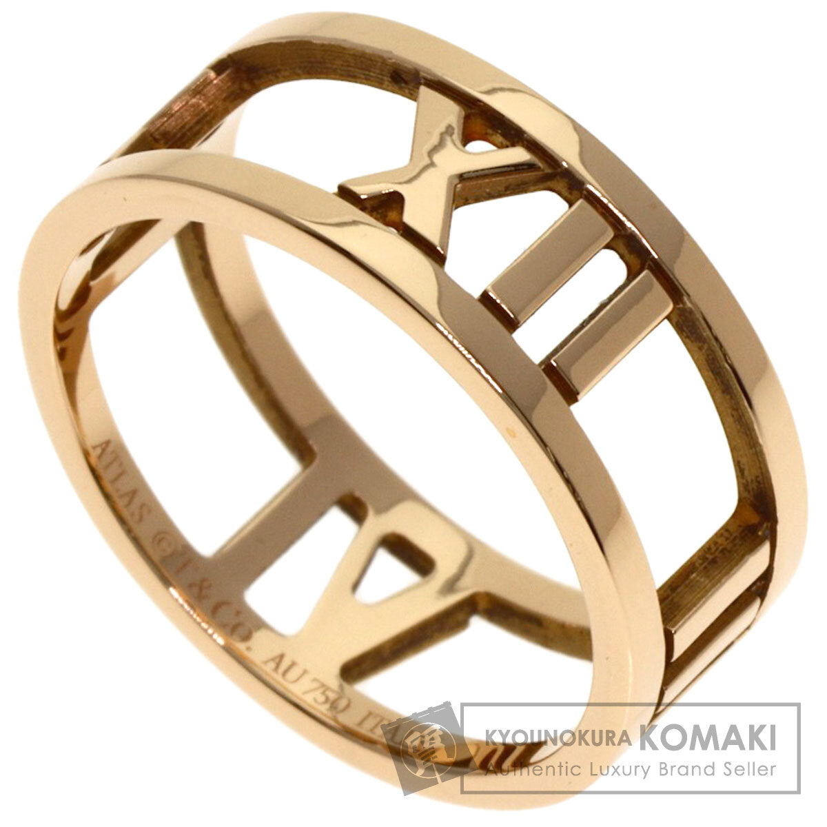 TIFFANY&Co. open atlas Ring K18 Pink Gold Ladies [Used]