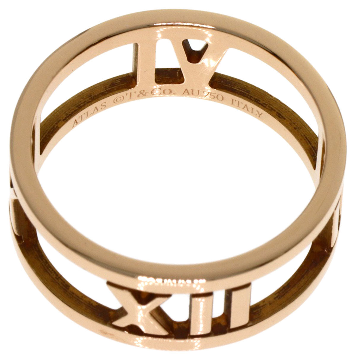 TIFFANY&Co. open atlas Ring K18 Pink Gold Ladies [Used]